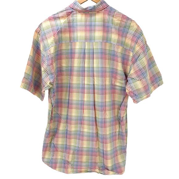 Cutter & Buck Shirt Mens XL Button Down Plaid Easter Spring Short Sleeves - Picture 3 of 9
